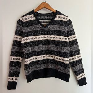 vintage wool striped patterned sweater